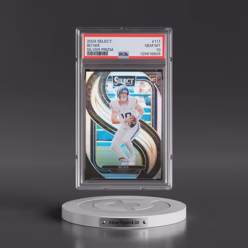 2024 Panini Select #117 Bo Nix - Silver Prizm (PSA 10 GEM MINT)