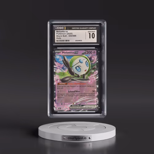 2025 Pokémon Blk EN-Black Bolt #044 Meloetta EX - Holo (CGC 10 GEM MINT)