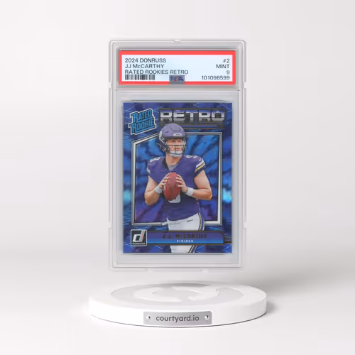 2024 Panini Donruss Rated Rookies Retro #2 JJ McCarthy (PSA 9 MINT)