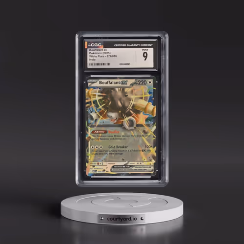 2025 Pokémon Wht EN-White Flare #077 Bouffalant EX - Holo (CGC 9 MINT)
