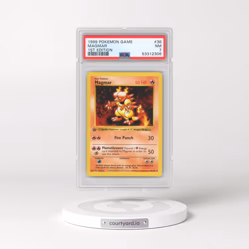 1999 Pokémon Game #36 Magmar - 1st Edition (PSA 7 NM)