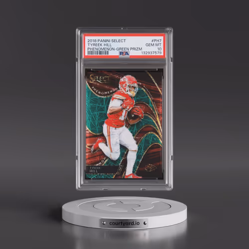 2018 Panini Select Phenomenon #PH7 Tyreek Hill - Green Prizm (PSA 10 GEM MINT)