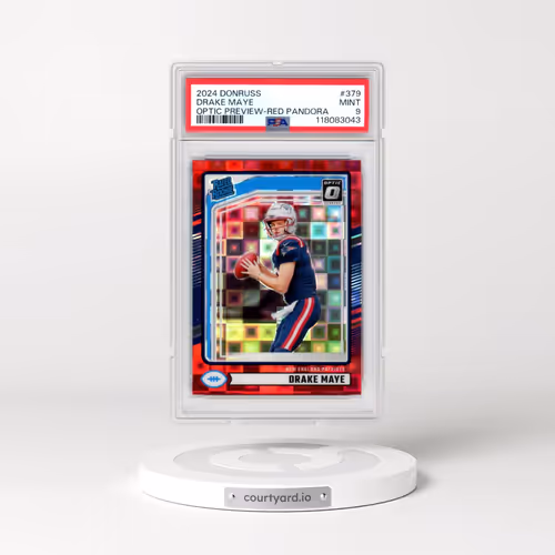 2024 Panini Donruss #379 Drake Maye - Optic Preview-Red Pandora (PSA 9 MINT)