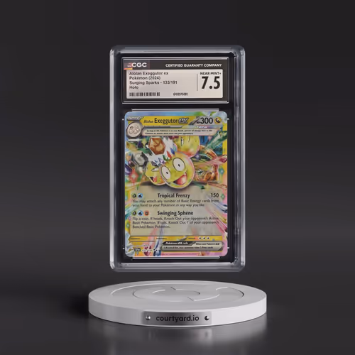 2024 Pokémon Ssp EN-Surging Sparks #133 Alolan Exeggutor EX - Holo (CGC 7.5 NM+)