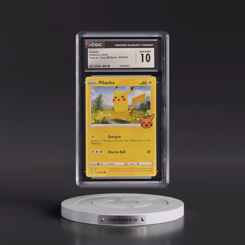 2021 Pokémon Sword & Shield Evolving Skies #049 Pikachu - Trick or Trade 2022 (CGC 10 GEM MINT)