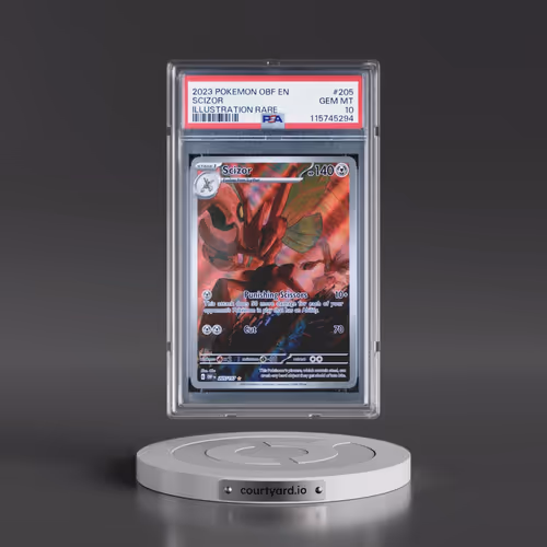 2023 Pokémon Obf EN-Obsidian Flames #205 Scizor - Illustration Rare (PSA 10 GEM MINT)