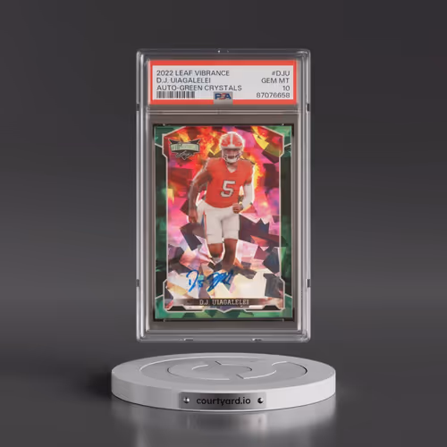 2022 Leaf Vibrance Autographs #DJU D.J. Uiagalelei - Green Crystals (PSA 10 GEM MINT)