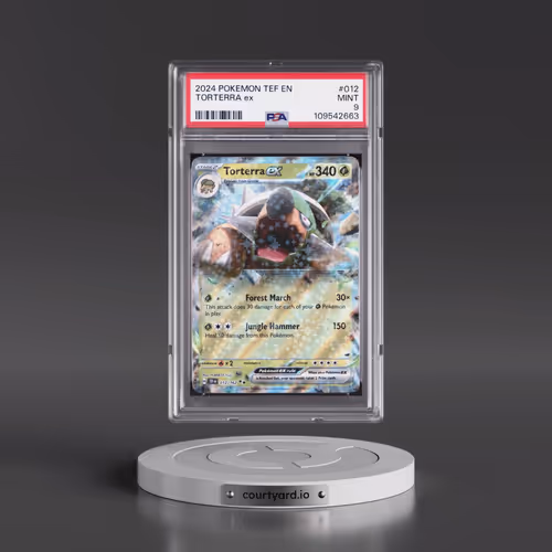 2024 Pokémon Tef EN-Temporal Forces #012 Torterra EX - Holo (PSA 9 MINT)
