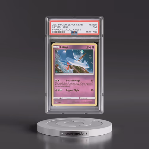 2017 Pokémon SM Black Star Promo #SM88 Latios - Holo Shining Legends Collector Chest (PSA 7 NM)
