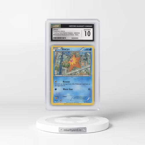 2023 Trading Card Game Classic - CLV, CLC, CLB #004/034 Staryu - Blastoise & Suicune ex Deck - CLB Holo (CGC 10 GEM MINT)