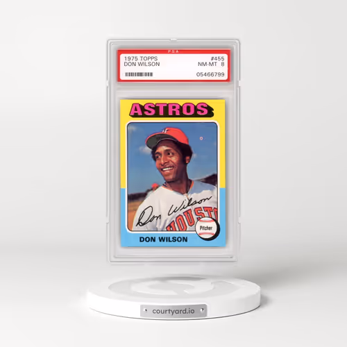 1975 Topps #455 Don Wilson (PSA 8 NM-MT)