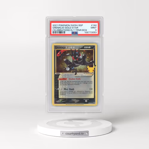2021 Pokémon Swsh Black Star Promo #144 Greninja-Gold Star - Celebrations Elite Trainer Box (PSA 9 M