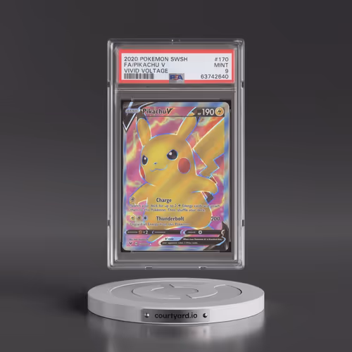 2020 Pokémon Sword & Shield Vivid Voltage #170 Pikachu V - Holo Full Art (PSA 9 MINT)