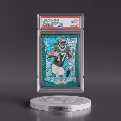 2024 Panini Prizm Deca #164 Davante Adams - Green Shimmer Fotl (PSA 10 GEM MINT)