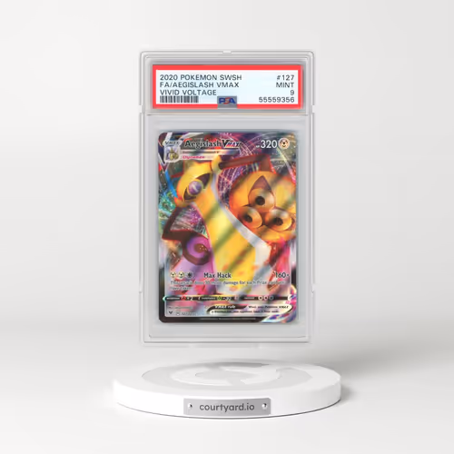2020 Pokémon Sword & Shield Vivid Voltage #127 Aegislash Vmax - Full Art (PSA 9 MINT)