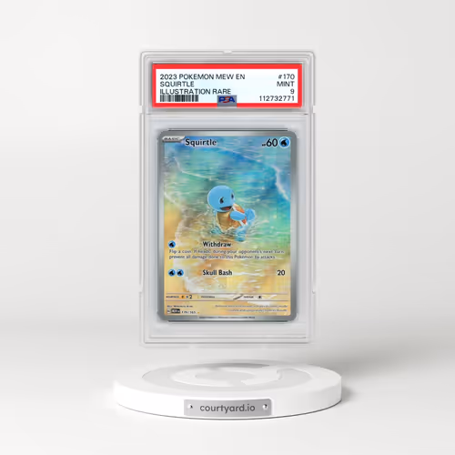 2023 Pokémon Mew EN-151 #170 Squirtle - Illustration Rare (PSA 9 MINT)
