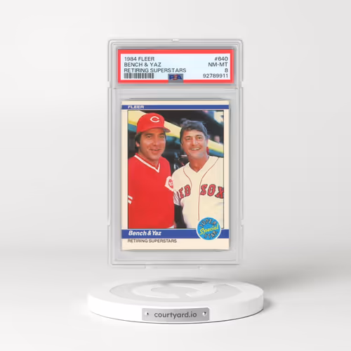 1984 Fleer #640 Bench & Yaz - Retiring Superstars (PSA 8 NM-MT)