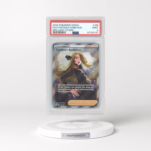 2022 Pokémon Sword & Shield Brilliant Stars #169 Cynthia's Ambition - Full Art (PSA 9 MINT)