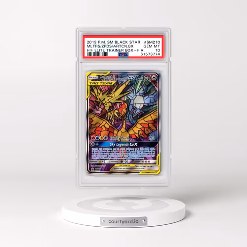 2019 Pokémon SM Black Star Promo #SM210 Moltres & Zapdos & Articuno GX - Holo Full Art Hidden Fates
