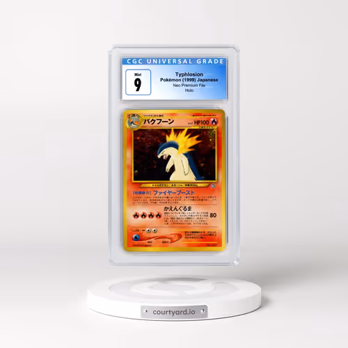 1999 Neo Premium File #157 Typhlosion - No Rarity - Holo (CGC 9 MINT)