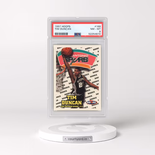 1997 Hoops #166 Tim Duncan (PSA 8 NM-MT)