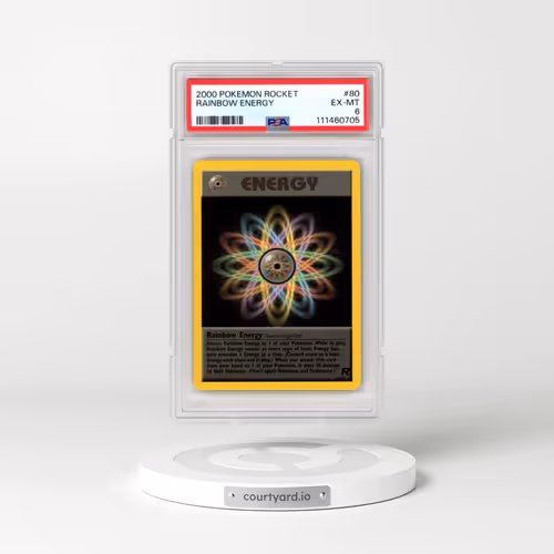 2000 Pokémon Rocket #80 Rainbow Energy (PSA 6 EX-MT)