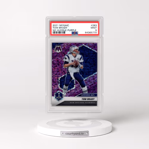 2021 Panini Mosaic #283 Tom Brady - No Huddle Purple (PSA 9 MINT)