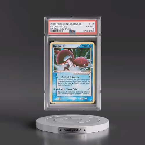 2005 Pokémon EX Delta Species #112 Kyogre - Holo Gold Star (PSA 6 EX-MT)