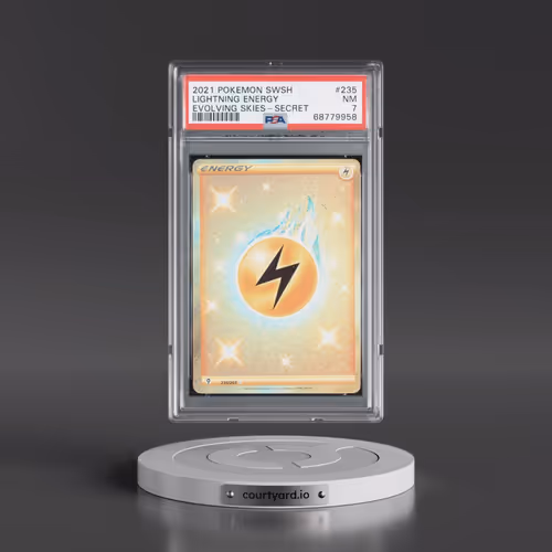 2021 Pokémon Sword & Shield Evolving Skies #235 Lightning Energy - Secret (PSA 7 NM)