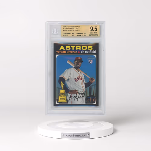 2020 Topps Heritage #54 Yordan Alvarez - Action (BGS 9.5 GEM MINT)