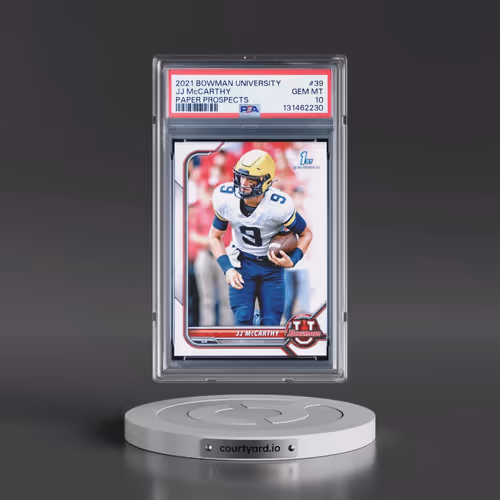 2021 Bowman University Paper Prospects #39 JJ McCarthy (PSA 10 GEM MINT)