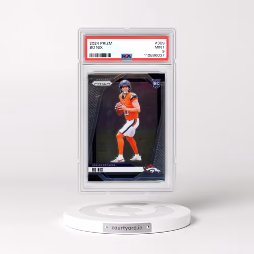 2024 Panini Prizm #309 Bo Nix (PSA 9 MINT)