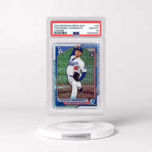 2024 Bowman Mega Box Chrome #36 Yoshinobu Yamamoto (PSA 10 GEM MINT)