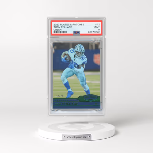 2023 Panini Plates & Patches #42 Tony Pollard - Green (PSA 9 MINT)