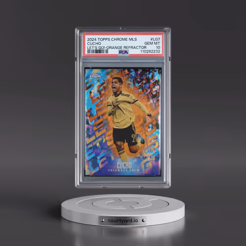 2024 Topps Chrome MLS Let's Go! #LG7 Cucho - Orange Refractor (PSA 10 GEM MINT)