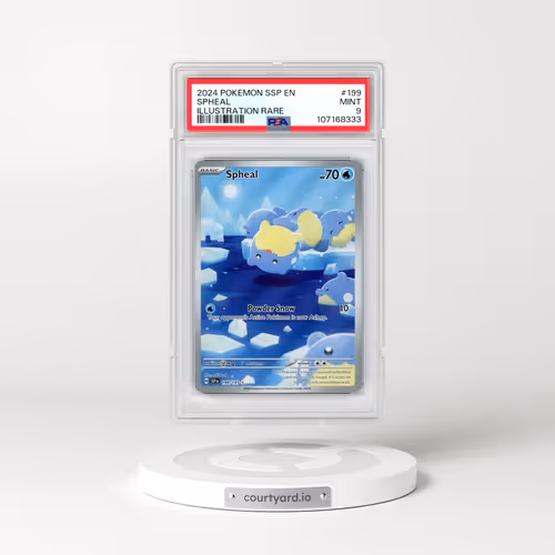 2024 Pokémon Ssp EN-Surging Sparks #199 Spheal - Illustration Rare (PSA 9 MINT)