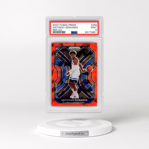 2020 Panini Prizm #258 Anthony Edwards - Red Ice (PSA 9 MINT)