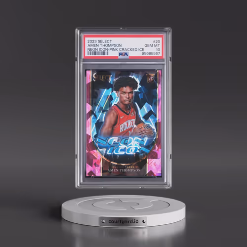 2023 Panini Select Neon Icon #20 Amen Thompson - Pink Cracked Ice (PSA 10 GEM MINT)