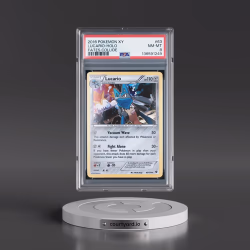 2016 Pokémon XY Fates Collide #63 Lucario - Holo (PSA 8 NM-MT)