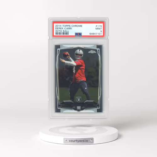 2014 Topps Chrome #115 Derek Carr - With Ball (PSA 9 MINT)