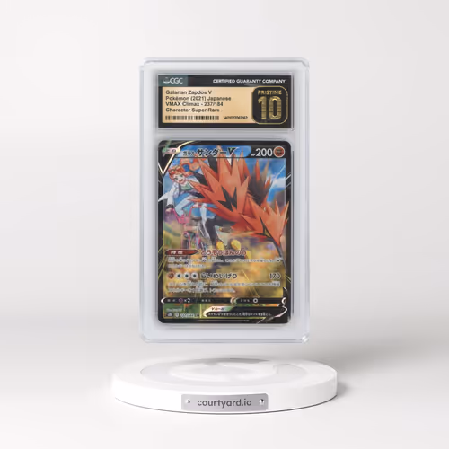 2021 VMAX Climax #237/184 Galarian Zapdos V - Holo Character Super Rare (CGC 10 PRISTINE)