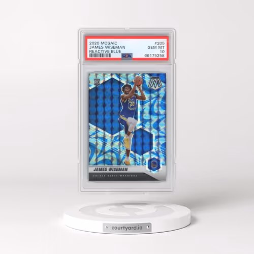 2020 Panini Mosaic #205 James Wiseman - Reactive Blue (PSA 10 GEM MINT)