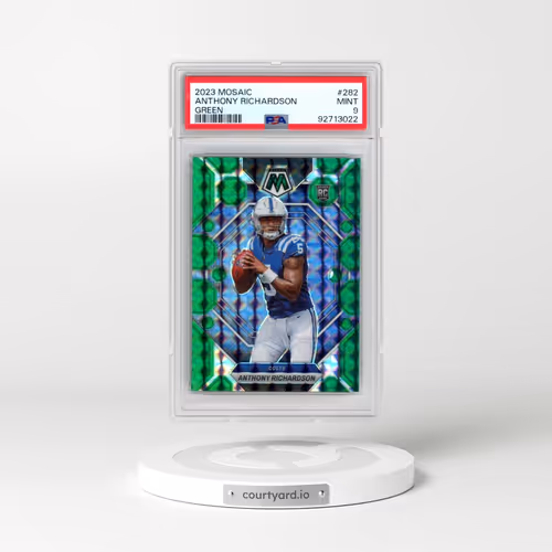 2023 Panini Mosaic #282 Anthony Richardson - Green (PSA 9 MINT)