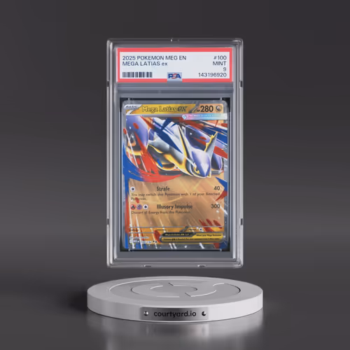 2025 Pokémon Meg EN-Mega Evolution #100 Mega Latias EX - Holo (PSA 9 MINT)