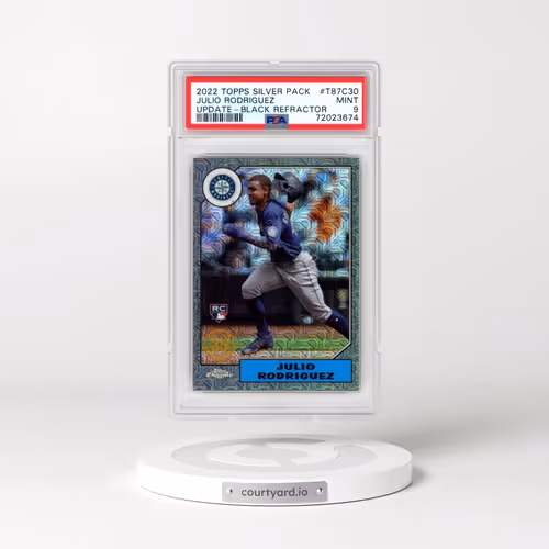 2022 Topps Silver Pack 1987 Chrome Promo #T87C30 Julio Rodriguez - Update-Black Refractor (PSA 9 MIN