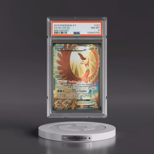 2016 Pokémon XY Breakpoint #121 HO-Oh EX - Holo Full Art (PSA 8 NM-MT)