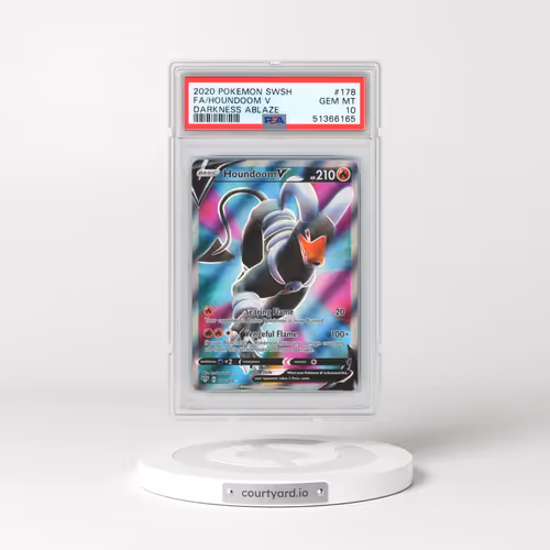 2020 Pokémon Sword & Shield Darkness Ablaze #178 Houndoom V - Holo Full Art (PSA 10 GEM MINT)