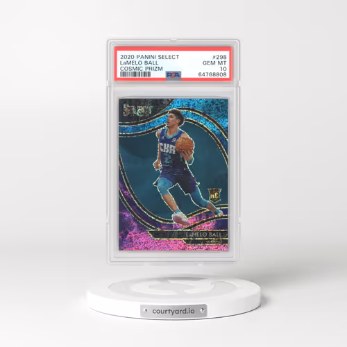 2020 Panini Select #298 LaMelo Ball - Cosmic Prizm (PSA 10 GEM MINT)