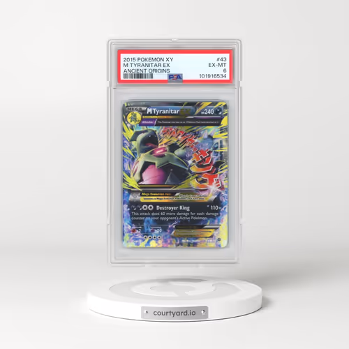 2015 Pokémon XY Ancient Origins #43 M Tyranitar EX - Holo (PSA 6 EX-MT)