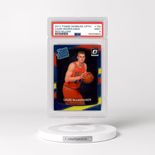 2017 Panini Donruss Optic #159 Lauri Markkanen - Red/Yellow (PSA 9 MINT)